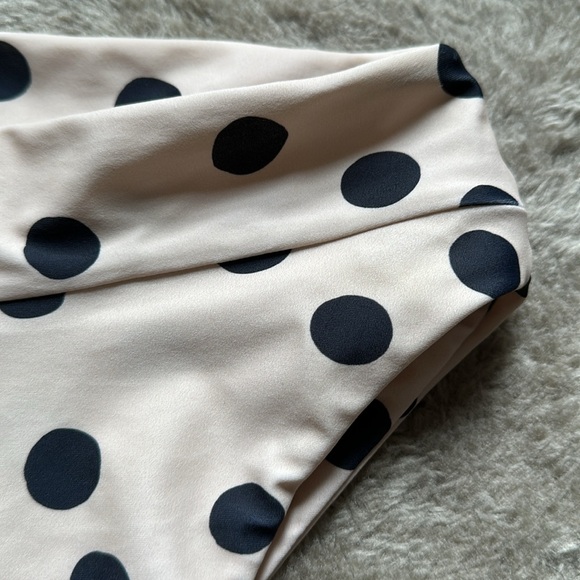 Aila Blue Polka Dot High Waisted Bikini Bottom S - Picture 8 of 10